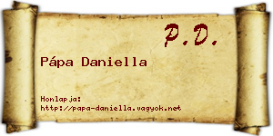 Pápa Daniella névjegykártya